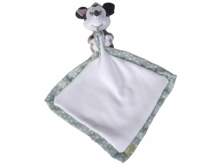 MINNIE GRAND DOUDOU PLAT VERT ET BLANC 25 X 25 CM - PELUCHE DISNEY - NICOTOY