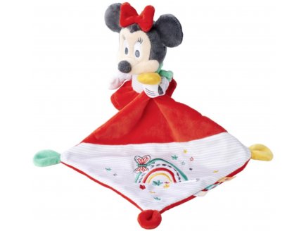 Minnie souris doudou plat 21 x 21 cm - Peluche Disney enfant - Bb - Nicotoy