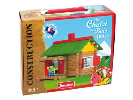 Mon chalet en bois 100 pieces - Jeujura - 8002 - maison forestiere - jeu construction