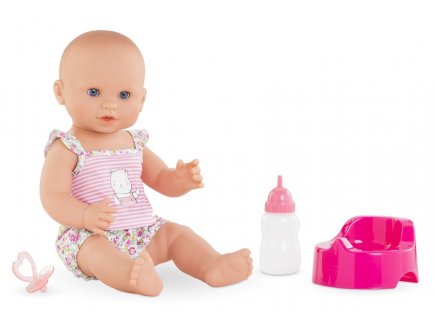 Mon Poupon Emma fait pipi 36 cm rose - Corolle - 130400 - Bebe Fille Classique 3 fonctions