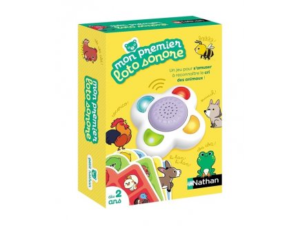 MON PREMIER LOTO SONORE 24 CRIS DES ANIMAUX - NATHAN - JEU ELECTRONIQUE EDUCATIF