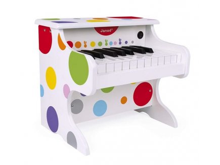 MON PREMIER PIANO ELECTRONIQUE CONFETTI - JANOD - J07618 - JOUET EVEIL MUSICAL EN BOIS