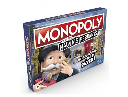 MONOPOLY POUR LES MAUVAIS PERDANTS - HASBRO GAMING - E9072 - JEU DE SOCIETE CLASSIQUE