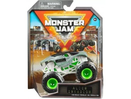 MONSTER JAM ALIEN INVASION - VEHICULE MINIATURE METAL GRIS ET NOIR - ECHELLE 1:64 - SPIN MASTER