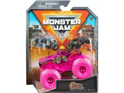 MONSTER JAM CATEVERA - VEHICULE MINIATURE 1/64 METAL ROSE - SPIN MASTER