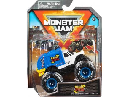 MONSTER JAM CRUSH CYCLE - VEHICULE MINIATURE METAL BLANC ET BLEU - ECHELLE 1:64 - SPIN MASTER