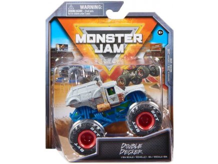 MONSTER JAM DOUBLE DECKER - VEHICULE MINIATURE METAL GRIS - SPIN MASTER