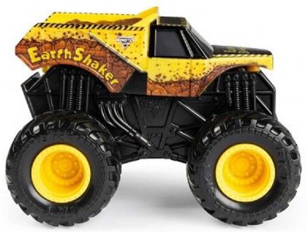 Monster jam earth shaker - vehicule echelle 1:43 - voiture jaune - Spin master