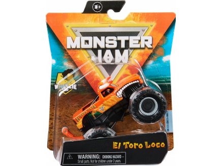 MONSTER JAM EL TORO LOCO - VEHICULE MINIATURE METAL ORANGE ET JAUNE - SPIN MASTER