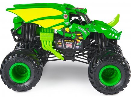 Monster jam geant : bakugan dragonoid - voiture verte - vehicule echelle 1:24 - Spin master - 20144300