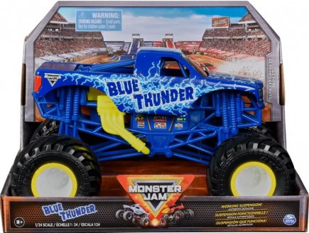  MONSTER JAM GEANT : BLUE THUNDER - VOITURE BLEUE - VEHICULE ECHELLE 1:24 - SPIN MASTER - 20141116