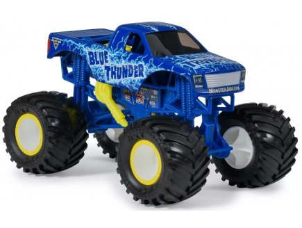  monster jam geant : blue thunder - voiture bleue - vehicule echelle 1:24 - Spin master - 20141116