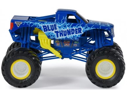  monster jam geant : blue thunder - voiture bleue - vehicule echelle 1:24 - Spin master - 20141116