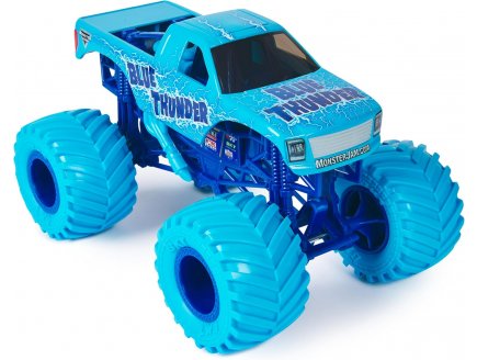 Monster jam geant : blue thunder - voiture bleue - vehicule echelle 1:24 - Spin master - 20144301