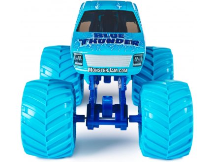 Monster jam geant : blue thunder - voiture bleue - vehicule echelle 1:24 - Spin master - 20144301