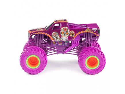 Monster jam geant : calavera - voiture violette - vehicule echelle 1:24 - Spin master - 20143046
