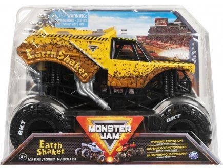 Monster jam geant : earth shaker - voiture jaune - vehicule echelle 1:24 - Spin master - 20136910******
