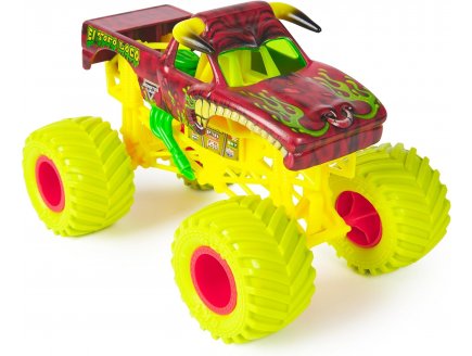 Monster jam geant : el toro loco - voiture brune et jaune - vehicule echelle 1:24 - Spin master - 20144303