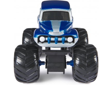 Monster jam geant : grave digger currituck grain co. - voiture bleue et grise - vehicule echelle 1:24 - Spin master - 20144302