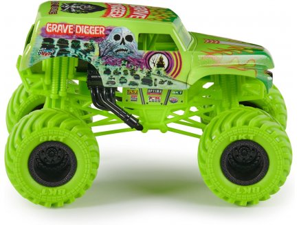 Monster jam geant : grave digger - voiture vert - vehicule echelle 1:24 - Spin master - 20145453