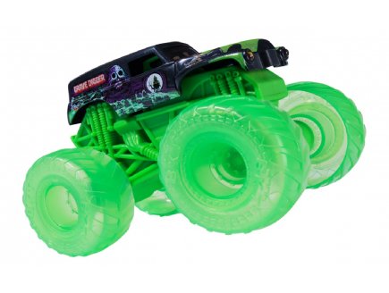 Monster Jam Grave Digger Roues lumineuses - Véhicule Miniature Noir - Echelle 1.43 - Spin Master