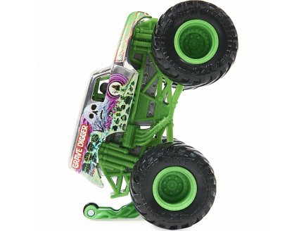 Monster jam grave digger - vehicule miniature metal gris et vert - Spin master