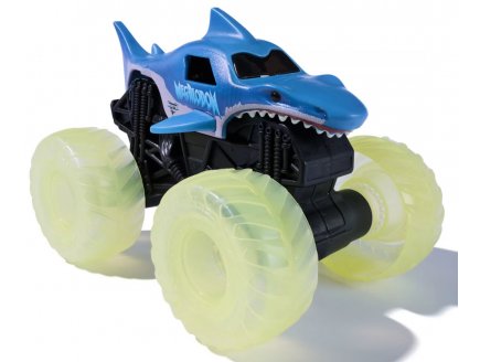 Monster Jam Mégalodon roues lumineuses - Véhicule Miniature Noir - Echelle 1.43 - Spin Master