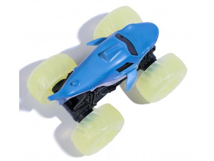 Monster Jam Mégalodon roues lumineuses - Véhicule Miniature Noir - Echelle 1.43 - Spin Master