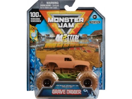 MONSTER JAM MYSTERY MUDDERS GRAVE DIGGER - VEHICULE MINIATURE METAL EXCLUSIF - SPIN MASTER