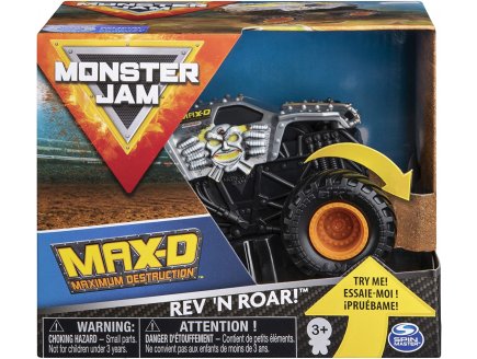 MONSTER JAM REV 'N ROAR - VEHICULE ECHELLE 1:43 - VOITURE JAUNE - SPIN MASTER