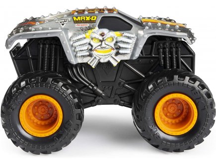Monster jam rev 'n roar - vehicule echelle 1:43 - voiture jaune - Spin master