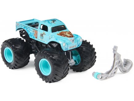 Monster jam whiplash - vehicule miniature metal bleue - Spin master