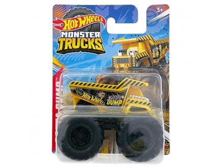 Monster Trucks Gotta Dump - Véhicule Miniature - Camion Jaune - Echelle 1.70 - Mattel