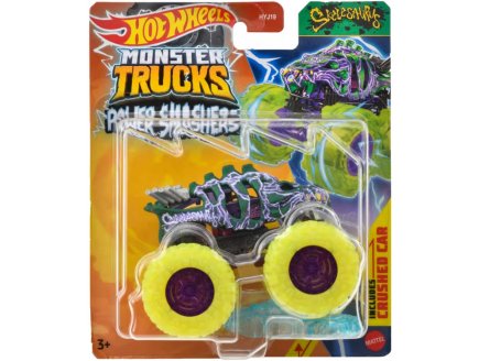 Monster Trucks Hot Wheels Skelesaurus - Série Power Smashers - Véhicule Métal Échelle 1:64 - Mattel - HYJ27