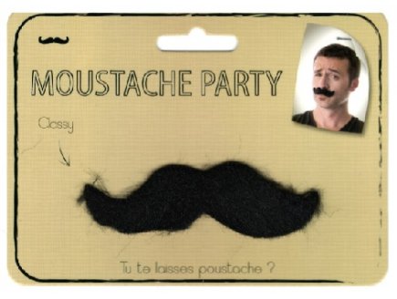 MOUSTACHE CLASSY NOIRE ADULTE - POSTICHE ACCESSOIRE