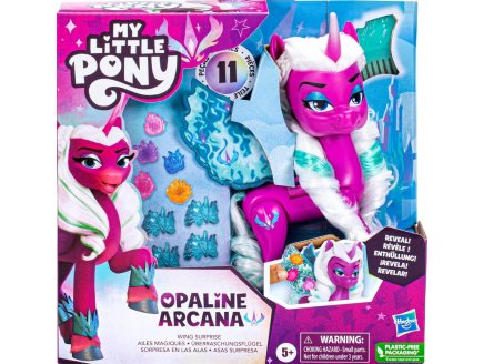 My little pony : Poney violet Opaline Arcana 16 cm ailes magiques + 10 accessoires - Mon Petit Poney - Hasbro F6447