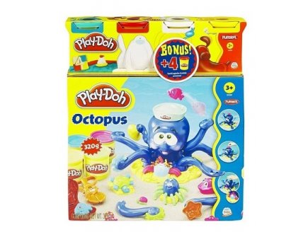 OCTOPUS LA PIEUVRE PLAY-DOH + 4 POTS BONUS - PATE A MODELER - HASBRO - 20472