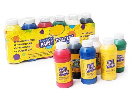 Pack 6 bouteilles de peinture lavable 236 ml - Crayola - Gouache, Loisirs creatifs