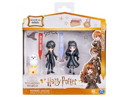 PACK AMITIE FIGURINES MAGICAL MINIS HARRY POTTER : HARRY POTTER, CHO CHANG, HEDWIG - WIZARDING WORLD - SPIN MASTER - 20133240