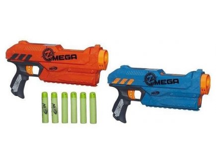 Pack de 2 pistolets foudroyeurs nerf n-strike magnus mega zombie strike