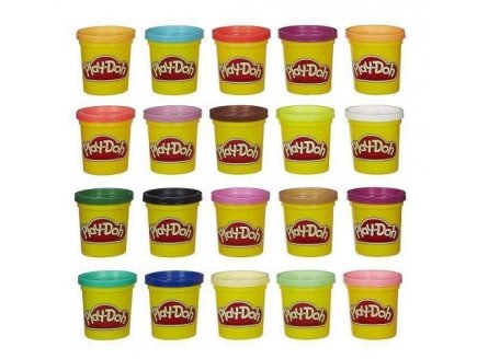 Pack de 20 pots couleurs play-doh - pate a modeler - Hasbro - a7924