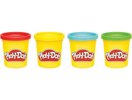 Pack de 4 pots de pate à modeler Couleurs Classiques Play-Doh - Hasbro - G0688 - Jeu créatif