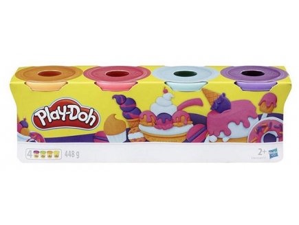 PACK DE 4 POTS DE PATE A MODELER COULEURS SORBET PLAY-DOH - HASBRO - E4869 - JEU CREATIF