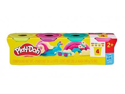 Pack de 4 pots de pate � modeler Couleurs Vives Play-Doh - Hasbro - G0689 - Jeu cr�atif