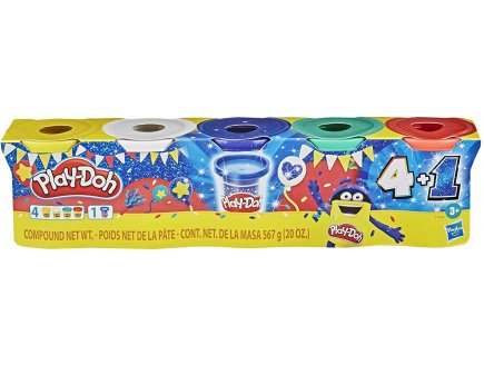 PACK DE 5 POTS DE PATE A MODELER BLEU PAILLET PLAY-DOH - HASBRO - JEU 