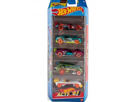 Pack de 5 véhicules Hot Wheels : Action - Mattel - HTV45 - Set voitures miniatures