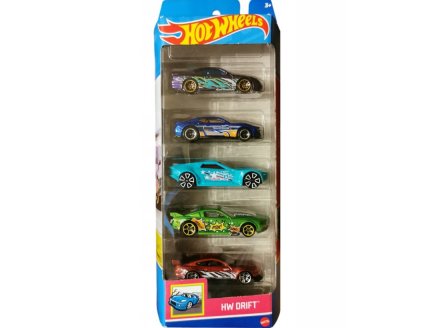 PACK DE 5 VEHICULES HOT WHEELS : DRIFT - MATTEL - HTV51 - SET VOITURES MINIATURES