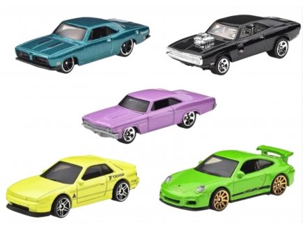Pack de 5 v�hicules Hot Wheels : Fast Furious - Mattel - JBJ80 - Set voitures miniatures