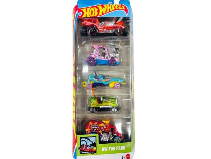 Pack de 5 v�hicules Hot Wheels : HW Fun Park - Mattel - JBJ88 - Set voitures miniatures