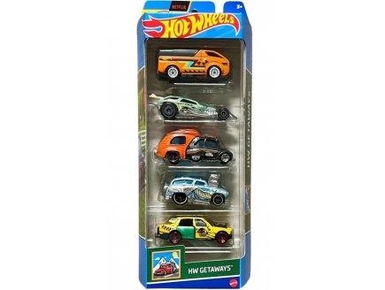 Pack de 5 v�hicules Hot Wheels : HW Getaways - Mattel - HTV46 - Set voitures miniatures